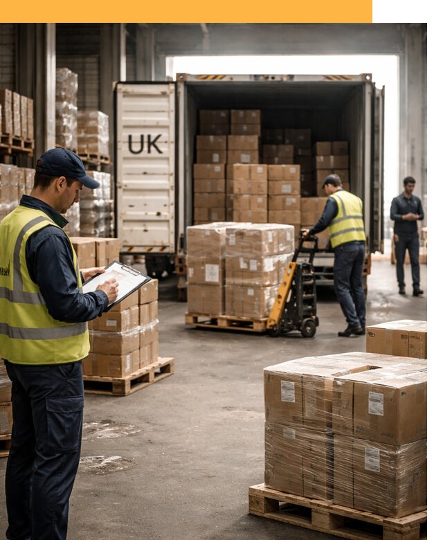 Доставка грузов из Великобритании с таможенным оформлением от 13060